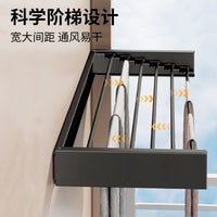 Foldable Wall-Mounted Clothes Drying Rack with Hidden Towel Rack