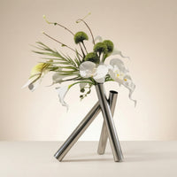 Silk Orchid Arrangement with Vase Sculptural Artificial Floral Sprays with Vase Modern Centerpiece for Tabletop