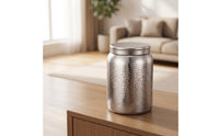 Titanium Jar with Attractive Lid Hammered Canister with Lid Moisture-Resistant