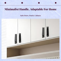 Glass Panel Screen Pull Handle, Aluminum Alloy, Easy Installation, Sliding Door, Drawer, Cabinet, Rust-Resistant, Universal Fit, Matte Black