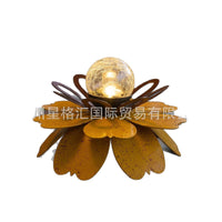 跨境Retro Flower Solar Courtyard Light 复古花朵太阳能庭院灯