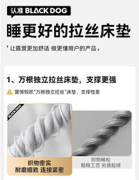 BLACKDOG充气床户外露营睡垫拉丝气垫床打地铺家用便携帐篷充气垫