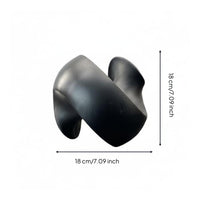 Abstract Tabletop Sculpture Modern Twisted Sculpture Polished Curved Surfaces