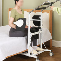 Standing Transfer Aid Curved Handle Swivel Casters