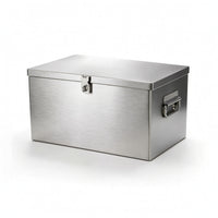 Stainless Steel Storage Box Compact Hardware Box with Latch for Garage