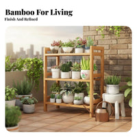Multi-Tier Plant Stand Floor-Standing Tiered storage spaceSaving Design sturdy Duty for Gardeners, Renters