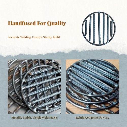Round Threaded Steel Grate, Firewood Stove, Rural Kitchen