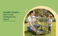 Stainless steel parrot cage