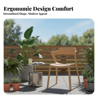 Molded Plastic Side Chair Thickened and Sturdy Dining Seat Comfortable Backrest Stackable Design for Homeowners, Cafe, Classroom