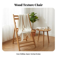 Foldable Design Wooden Folding Chair Space-Saving Collapsible Backrest Stool Multifunctional Portable Wooden Stool No Installation Required for Children, Fishermen, Fishing, Restaurant, Camping, Garden