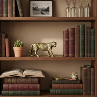 Vintage Brass Tiger Figurine Collectible Home Decor Gift Idea for Office
