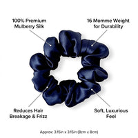 Full Scrunchie Set for Women, Big Vintage Style Ties for Ponytail, Sleep Elastic Holders for Adults
