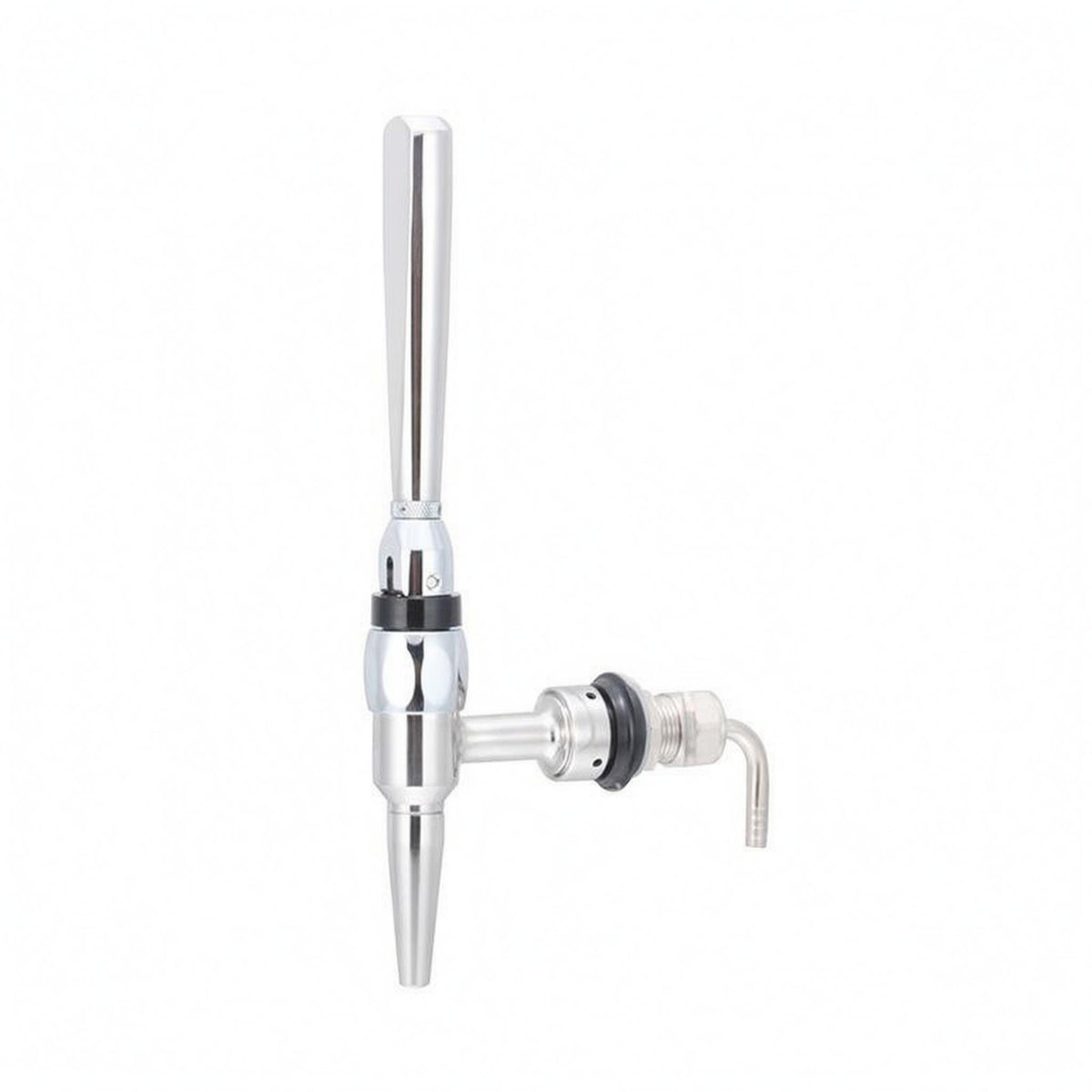 Wall-Mounted Beer Faucet Tapered Spout Bar Fixture Side Inlet