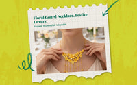 Gold Floral Gourd Locket Necklace, Statement Layered Choker, Elegant Wedding Jewelry Gift