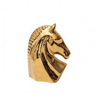 Horse Head Statue Hollow Home Decor Electroplated for Desktop Display