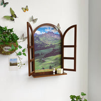 Arched Window Frame Wall Decor Ready to Hang Arched Window Frame for Cafe