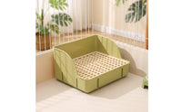 Hare Litter Tray with Grid Firm-Latch Hare Waste Tray with Grate Perforated for Bunnies