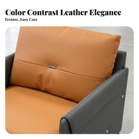 space-efficient Size Wooden Frame Armchair Easy Assembly Indoor Furniture Comfortable Cushioning Lounge Chair Modern Design for Apartment Dwellers, Business Professionals, Homeowners, Whiteice, Living Room, Reception Area, Small Spaces