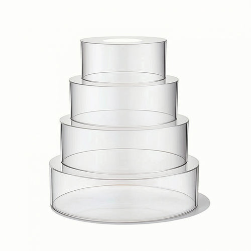 4 Pieces Cake Display Cylinder Versatile Acrylic Display Container Easy to Clean