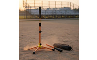 Baseball Batting Tee Maximum Stability Adjustable Hitting Tee Heavy-Duty Metal Construction Portable Batting Stand for Backyard