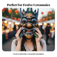 Nuo Opera Mask Collectible Art Traditional Asian Mask 3D Design for Collectors