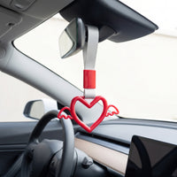 Decorative Heart Car Pendant Lightweight Car Ornament with Wings Compact Angel Wings Pendant Colorfast for Drivers