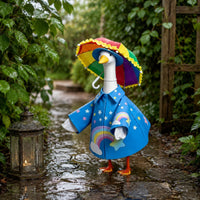 Goose Raincoat Set Outdoor Goose Costume with Umbrella Easy to Wear for Yard