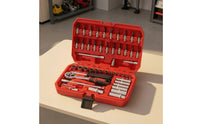 72-Tooth Socket Wrench Set Portable Socket Set with Case Compact Tools Long-Lasting for Roadside Emergencies