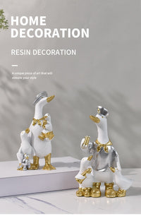Creative Resin Duck Figurine for Home Decor