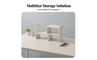 Adjustable Desktop Organizer Easy Assembly Adjustable 2-Piece Shelf Sturdy Construction