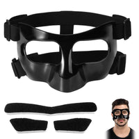 High-Strength Resistant Basketball Nose Guard Secure Fit Nose Guard Shatterproof Basketball Face Mask Unobstructed Vision for Soccer Players, Athletes, Training Sessions