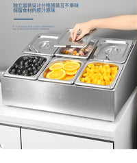 Commercial Stainless Steel Seasoning Box Set with Multiple Compartments