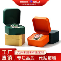 现货批发手表盒 PU八角手表包装盒高档翻盖腕表手表盒子收纳盒子