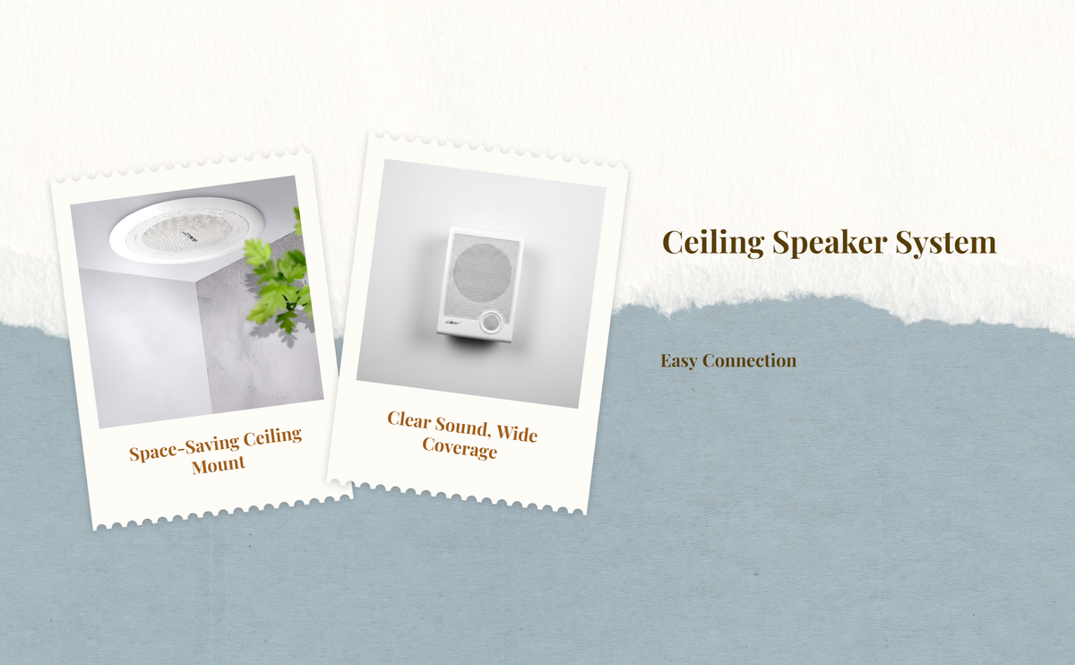 In-ceiling stereo speaker for home