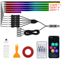 Acrylic LED Car Ambient Light Strip with App and Remote Control