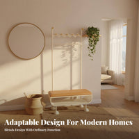 Coat Rack with Shoe Bench comprehensive Design for Foyer