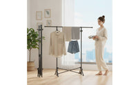 Collapsible Foldable Clothes Rack Freestanding Folding Garment Rack Compact Stable for Bedroom, Balcony