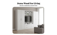 configurable TV Wall Unit Integrated Combination Wall Unit with Bookshelves Multi-Functional Design Living Room Furniture for principal Bedroom, Home Theater