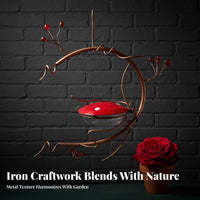 Brilliant Red Color Hanging avian nectar feeder Attracts avian nectar feeders avian nectar feeder Nectar Feeder Decorative Design avian Supply Flower-Shaped Ports for Nature Lovers, Homeowners, Gift Givers, Garden, Backyard, Patio, Balcony