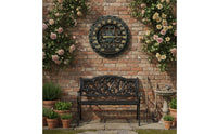 Outdoor Wall Thermometer Timepiece Battery No-Cost Home Decor for Courtyard