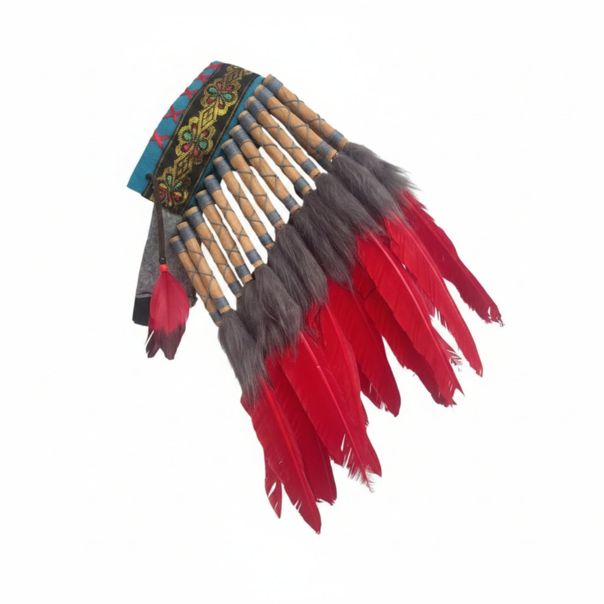 Feather Headdress Structured Band Costume Accessory Patterned Trim
