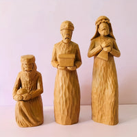 3-Piece Hand-Painted Wise Men Sculpture Christmas Craft Set