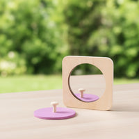 Educational Wooden Toy with Mirror Sensory Child-Led Learning Toy Problem-Solving Shape Sorting Cube Sturdy for Classroom