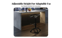 Adjustable Saddle Stool Utilitarian Aesthetic Backless Saddle Stool Vintage Design With Footrest for Bar Owners, Restaurant
