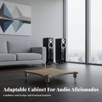 Multi-Tier Audio Rack Impact-absorbingAbsorbing Feet Stereo Stand Stable and Sturdy Gear Shelf for Music Lovers, Homeowners, Home Theater, Studio