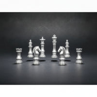 16 Pieces Chess Piece Ornaments Polished Miniature Chess Set Creative Decor for Collectors, Study