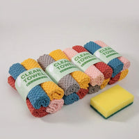 Microfibre Cloth and Microfibre Towel, Quick-Drying Cleaning Cloths, 30x30 cm Glass Cleaning Cloth, Pack of 4 Mixed Colors