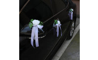 Wedding Car Flower with Ribbon Romantic Car Door Handle Flowers Secure