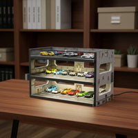 1:64 Parking Garage Multitier:64 Car Display Case Windowed Design for Shelf