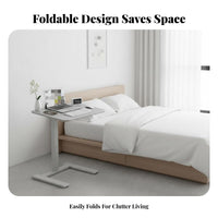 Adjustable Overbed Table Foldable Design Adjustable C-Shaped Desk for Students